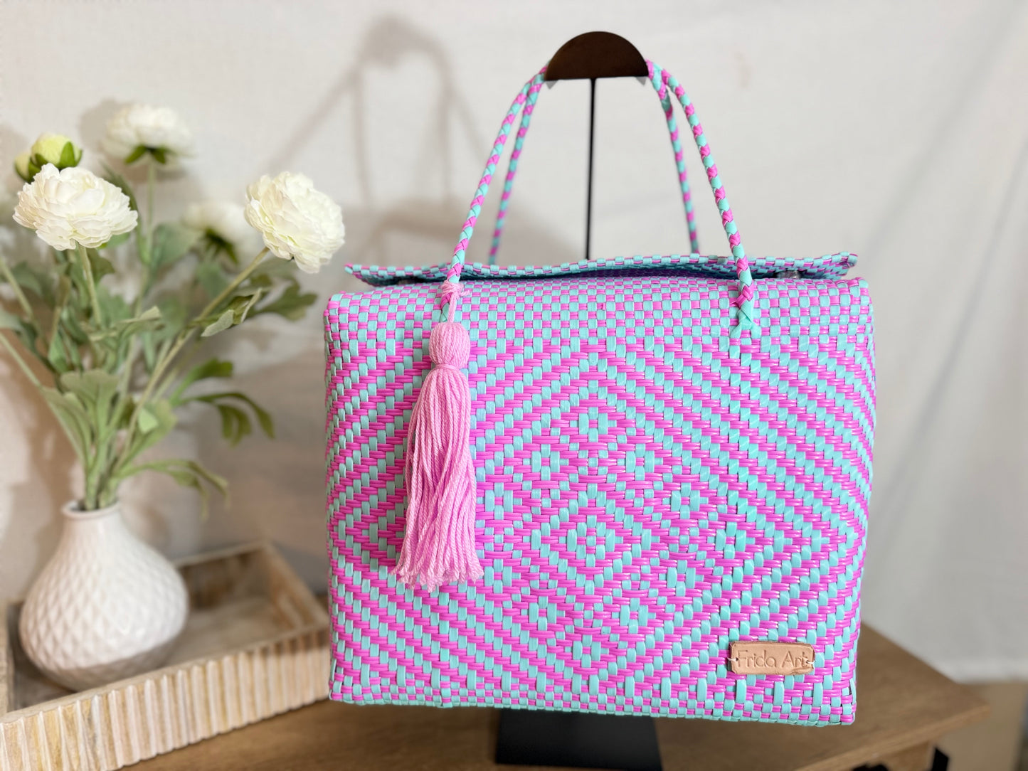 Pink & light blue