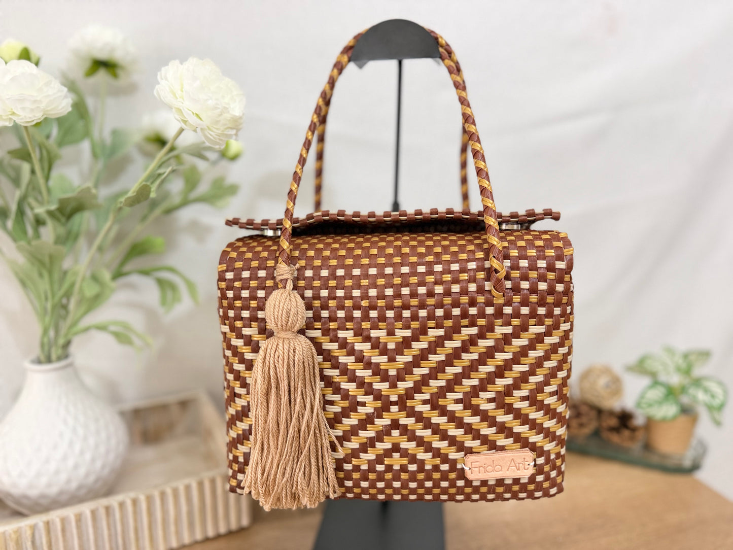 Caramel, brown & gold