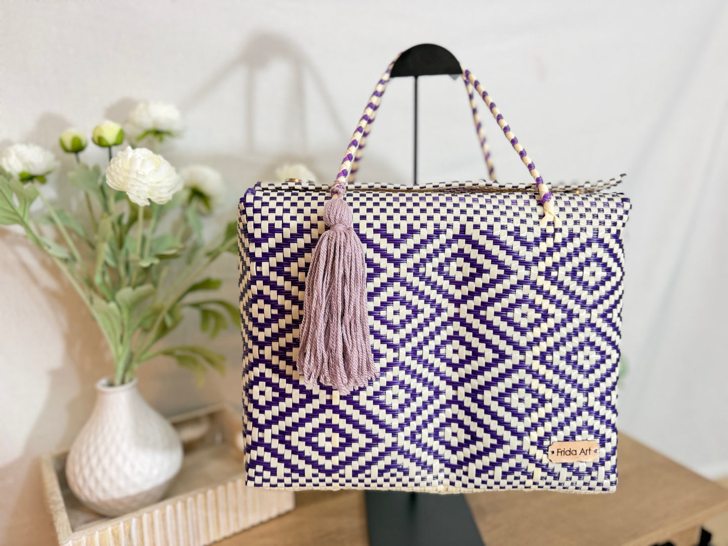 Ivory & purple