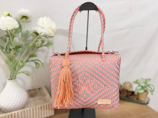Peach & silver