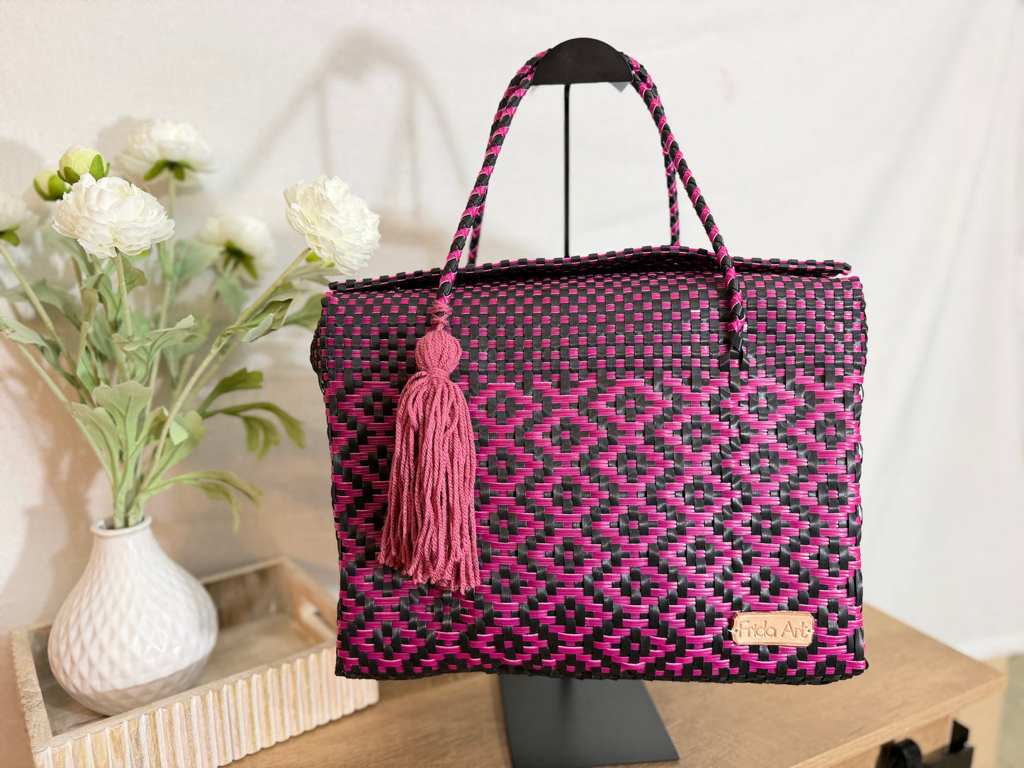 Deep magenta & black