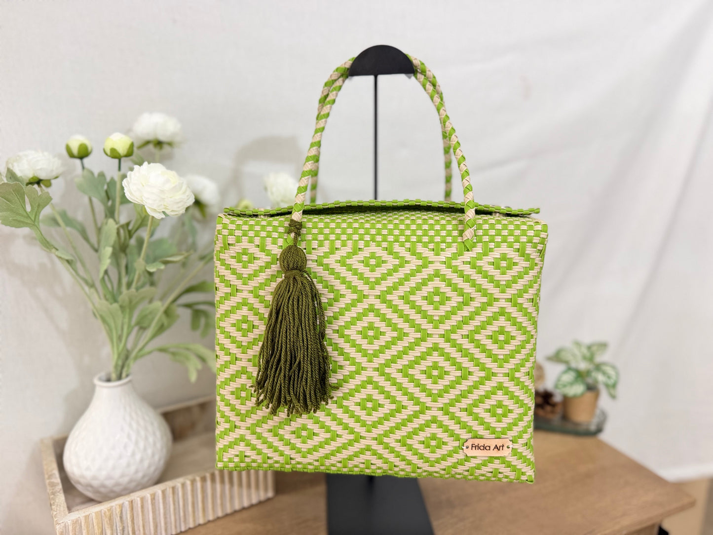 Green & beige