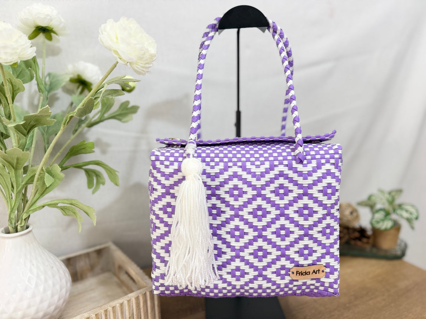 Lilac & white