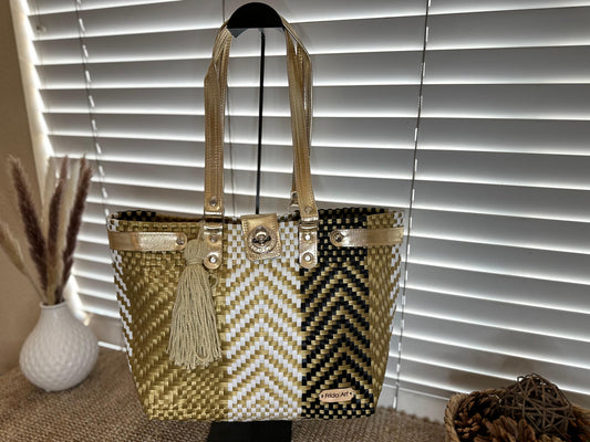 White, gold & Black