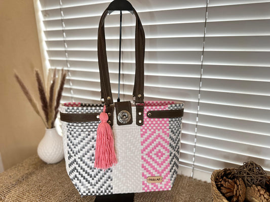 White, pink &Silver
