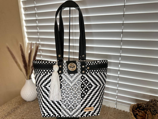 Black, silver & White