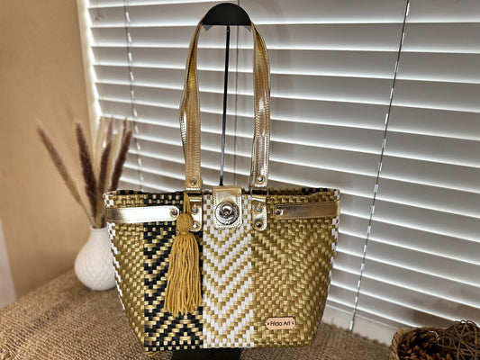Black, gold &White